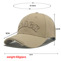 Gorras de Béisbol Deportivas Personalizadas de 6 Paneles al por Mayor, Gorras de Algodón Lavado Desgastado Vintage para Hombre y Mujer, para las Cuatro Estaciones