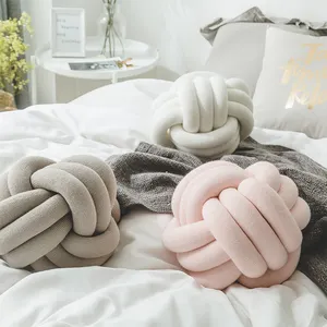 Dst Tube Handmade Chunky Knit Decorative Knot Knitted Giant Baby Bed Yarn Magic Cushion Cover Pillow Throw Blanket Bed for Home