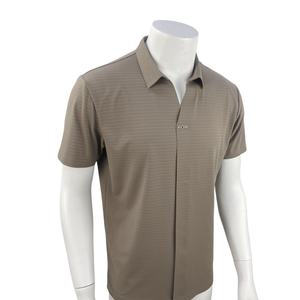 Patte décorative élégante UPF50 + revers Polo hommes été sans couture bord Anti-rides Polo t-shirt - Product Image 3