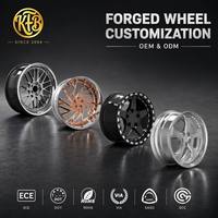 Jantes forgées sur mesure 19x9.5J 5x114.3 Gris Anthracite 10 branches avec accents rouges pour Honda Civic Type R Accord Camry Factory