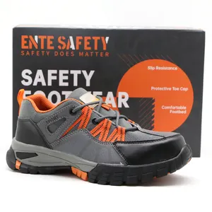 Ente Safety Hot Selling Fashion Goedkopere Prijs Lederen Sneaker Stijl Eva Zachte Zool Bovenmateriaal Licht Veiligheidsschoenen Laarzen