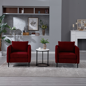Modern Velvet Accent <strong>Chair</strong> Upholstered Single Sofa Armchair Metal Legs Removable Cushion <strong>Reading</strong> <strong>Chair</strong> for Living Room Hotel - Product Image 6