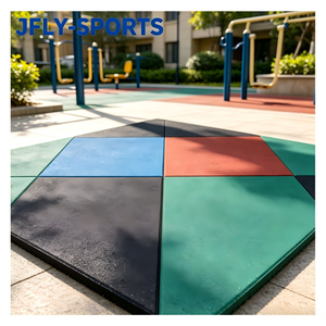 Dalles de sol en caoutchouc EPDM hautement élastiques, longue durée de vie, revêtement de sol extérieur pour les espaces de fitness, de loisirs et les projets publics - Product Image 1