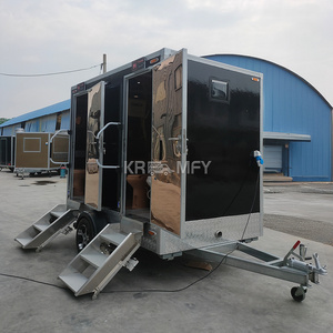 Toilettes portables de chantier 2025, 4 à 8 postes, salle de bain extérieure, remorque de douche - Product Image 6