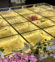 Plate-forme de scène en verre pour mariage intérieur extérieur Led Transparent Plexiglas Belle scène en verre pour la décoration de fête de mariage