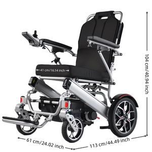 Forniture per terapia riabilitativa sedia a rotelle motorizzata per disabili leggera pieghevole con CE - Product Image 2