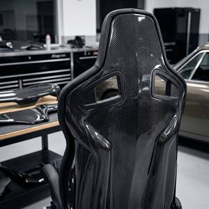 Asiento Deportivo Estilo Sportster CS 1039RTF, Asiento de Lujo Ajustable Tipo Bucket, Cuero PVC con Fibra de Carbono para Autos Tuning y <span class=keywords><strong>Sim</strong></span> <span class=keywords><strong>Racing</strong></span> - Product Image 2