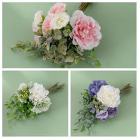 Fleurs d'hortensia pivoine, fausse boule, pour mariage, MW66780