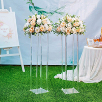 Boule de fleurs artificielle extra-large en acrylique bleu FB-BL42 de haute qualité, vente directe d'usine, pour centre de table de mariage et décoration de fête à domicile