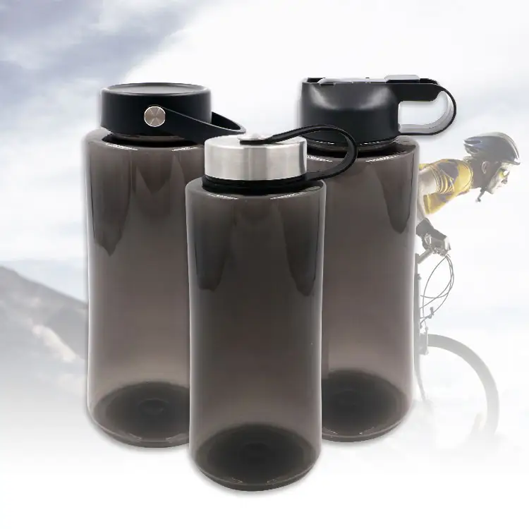 本物の1L bpa-無料卸売ユニークなリサイクルTRITANPETカスタムスポーツドリンククリア1リットルプラスチックウォーターボトル