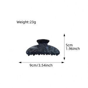 Pince à cheveux personnalisée en acrylique de 12,5 cm, faite à la main, avec motif linéaire, pour cheveux longs, accessoire pour cheveux pour femmes - Product Image 5