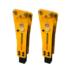 Casse-roche hydraulique de type supérieur Soosan SB20 pour excavatrice de 1,2 à 2,5 tonnes, marteau de démolition vertical durable pour béton - Product Image 1