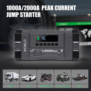 12V รถ2000A 1000A รถมอเตอร์ไซด์เรือยอชท์ <span class=keywords><strong>jamp</strong></span> Starter <span class=keywords><strong>jamp</strong></span> ธนาคารพลังงานฉุกเฉินไฟฉายรถ4 in 1เครื่องจั๊มสตาร์ทปั๊มลม - Product Image 2