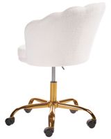 Chaise de bureau en velours avec base pivotante dorée, design moderne, écologique, pour usage commercial, bureau à domicile, appartement, parc, sous-sol