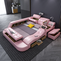 Modernes automatisches Luxus massage bett mit Stauraum und LED-Leuchten Multifunktion ale Schlafzimmer möbel für Schule oder Wohnung