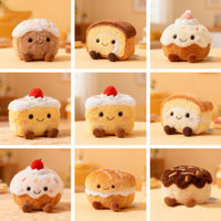 Peluche Mascotte Personnalisée en Forme de Gâteau et de Pain, Ornement de Bureau, Série Thé de l'Après-midi, Jouet Doux pour Articles de Marque et Cadeaux de Boulangerie