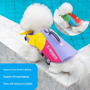 Chaleco Salvavidas para Perros <span class=keywords><strong>de</strong></span> Alta Flotabilidad con Hebilla <span class=keywords><strong>de</strong></span> Remolque y Letras Impresas, Flotador para Perros - Para Todas las Estaciones, Natación al Aire Libre y Juegos en la Playa - Product Image 3
