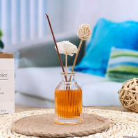 Bouteille en verre de 90 ml pour huile aromatique, désodorisant, parfum, flacon vide pour diffuseur à bâtonnets