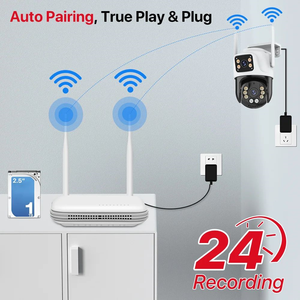 Icsee 6MP an ninh Hệ thống Camera IP Camera Kit 3PM Wifi PTZ máy ảnh ngoài trời cctv tầm nhìn ban đêm ghi hệ thống không dây NVR Kit - Product Image 5