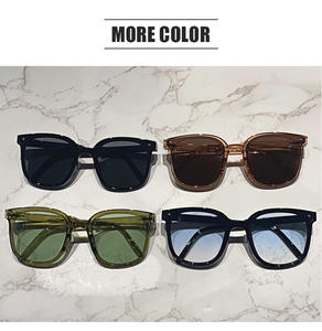 Lunettes de soleil pliantes à monture complète tendance rétro marron UV400 unisexe, verres PC de haute qualité - Product Image 5