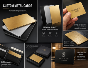 Biglietto da Visita Premium in Metallo Elettroplaccato 0,8mm, Personalizzabile con Incisione Laser del Logo e Informazioni di Contatto - Product Image 6