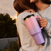 Gobelet isotherme 40 oz en acier inoxydable 304, tasse de voyage isolée avec couvercle 2-en-1 pour porte-gobelet et camping