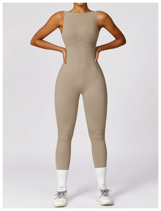 ชุดบอดี้สูทออกกำลังกายแบบไร้รอยต่อ สไตล์ลำลอง สำหรับฤดูร้อน เหมาะสำหรับเล่นกีฬา ฟิตเนส โยคะ ชุดรอมเปอร์สำหรับผู้หญิง - Product Image 5