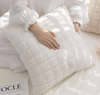 Coussins décoratifs carrés modernes pour canapé, en sherpa, brodés sur mesure, motif souris magique de Noël, pour la maison