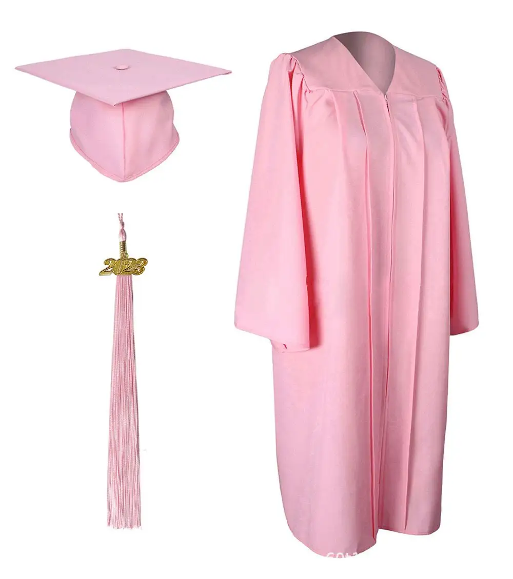 2024 di alta qualità stile americano marrone da Bachelor abito di laurea e cappello uniformi scolastiche per la vendita