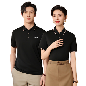 Camisetas de Golf Casuales para Hombre, Talla Grande, Manga Corta, Secado Rápido, Tejido Transpirable de Punto, Nailon, Viscosa, Elastano, Logotipo Personalizado - Product Image 1