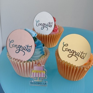 Mini acrylique mariée douche Cupcake Topper gâteau décoration approvisionnement pour les futures mariées - Product Image 5