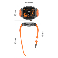 Kit de modification en silicone, bracelet en caoutchouc personnalisé avec coque en acier inoxydable, boîtier et bracelet de montre de 49 mm pour Apple Ultra Apole