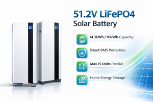 Bateria LiFePO4 de 51.2V 200Ah com Longa Vida Útil para Sistema de Armazenamento de Energia Solar - Product Image 2