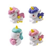 Figurines d'animaux micro-cartoon, licorne étoile, mini-artisanat en plastique pour ornement de bureau, décoration de jardin féerique à domicile, cadeau pour enfants