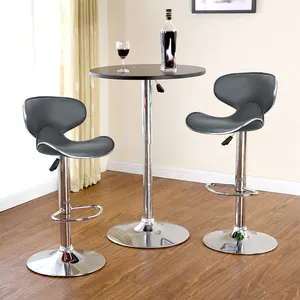 Butterfly Modern Chairs Height Adjusted Rotatable Kitchen PU Leather Bar Stool