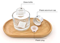 Bouteille d'échantillon de conteneur de diffuseur de luxe de 50ml avec bouchon à vis