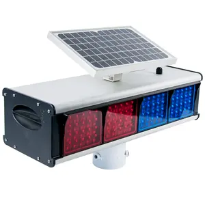 Hot Sell Ip65 Waterdicht En Stofdicht Zonne-Bewegingssensor Waarschuwingslampje Led Rood Blauw 120db Buiten Afstandsbediening Alarmlicht