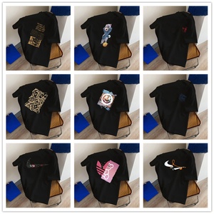 T-shirt vintage pour <span class=keywords><strong>homme</strong></span> à manches courtes et col rond avec logo lettré, 100 % coton pur, respirant, durable, anti-humidité, coupe ample, été - Product Image 5