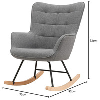 Fauteuil à bascule confortable et moderne, style nordique de luxe, avec structure métallique robuste, pour salle à manger, grande chambre, salon, maison