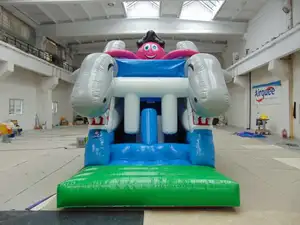 Inflatable Castle Shark Obstacle With Octopus Combo Commercial Cheap Bounce For Sale