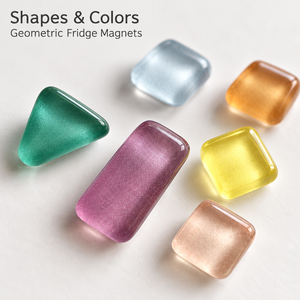 Muliti-Color Refrigerator Magnets Colorful Triangular Decorative <b>Kitchen</b> Uneven Acrylic Magnet Fridge Magnet - Product Image 3