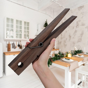 <span class=keywords><strong>Toallero</strong></span> de <span class=keywords><strong>Madera</strong></span> Extra Grande con Pinzas (para Baños) Moderno, Decorativo, de Pared, Impermeable, Multifuncional para el Hogar - Product Image 1