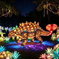 Solution d'éclairage de Noël : Installations personnalisées sur le thème des pterosaures pour spectacles lumineux de Noël