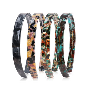 رباط رأس نسائي عرض من السيلولوز الأسيتات الملساء ، ربطة رأس نسائية بطبعة الفهد - Product Image 6