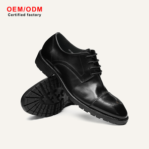 Zapatos Oxford Derby de Cuero Vacuno de Primera Calidad con 5 Ojales, Suela Goodyear Lavada, Diseño Vintage Heritage para Oficina - Product Image 1
