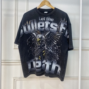 T-shirt da uomo oversize, taglio squadrato, girocollo, spalle scese, effetto lavato, stampa DTG, stile vintage, all'ingrosso, per produttori di <span class=keywords><strong>abbigliamento</strong></span> - Product Image 1
