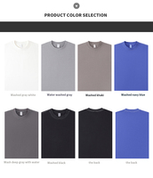 T-shirt avec logo personnalisé de haute qualité lavable en coton impression numérique Logo 320g hommes plaine col rond Dtf étiquettes de taille de t-shirt personnalisées