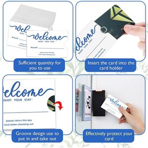 Funda de plástico para tarjetas de hotel con diseño de ranura para protección de llaves de habitación y fácil inserción y extracción - Product Image 1