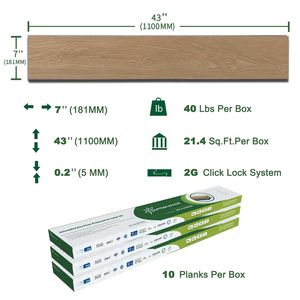 Revêtement de sol en PVC à clic, imitation bois, imperméable, de luxe, SPC, IPX69K, <span class=keywords><strong>10</strong></span> mots d'instructions, revêtement de sol en plastique - Product Image 2