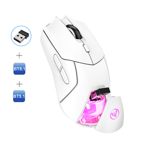 Tốt nhất có thể sạc lại ba-chế độ 2.4G không dây + màu xanh răng Chuột 4000DPI bảy màu đèn nền trò chơi Chuột 7D Ergonomic Chuột - Product Image 2